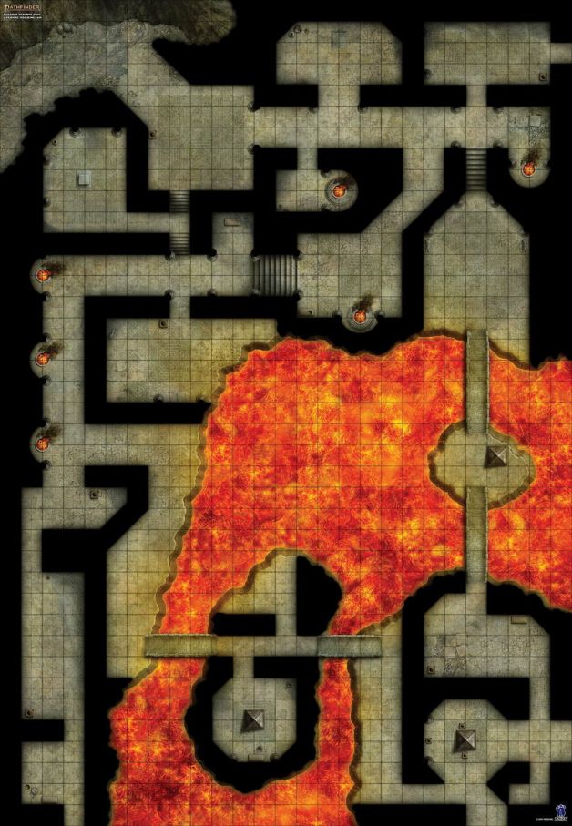 Pathfinder. Настільна рольова гра. Велике ігрове поле «Стародавні підземелля»