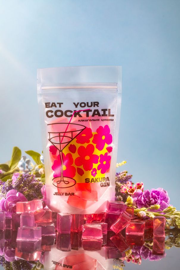 Алкогольні желейні цукерки Jelly Bar Сакура джин