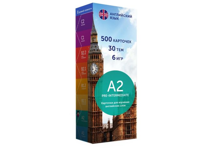 Картки англійських слів ENGLISH STUDENT A2 - PRE-INTERMEDIATE