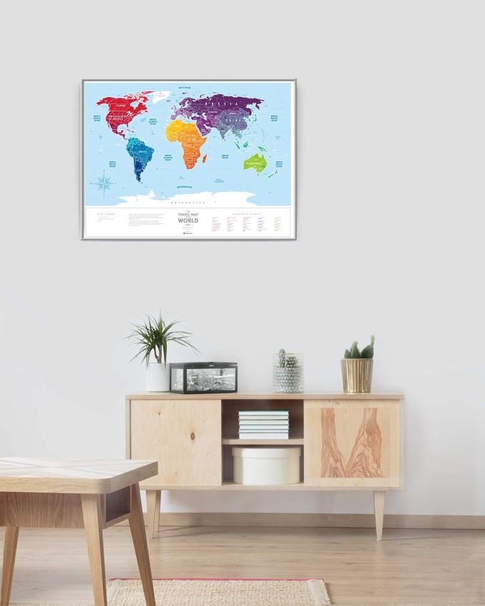 Скретч Карта Світу Travel Map Silver World