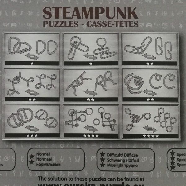 Набір головоломок 9 Steampunk Puzzles Gray set