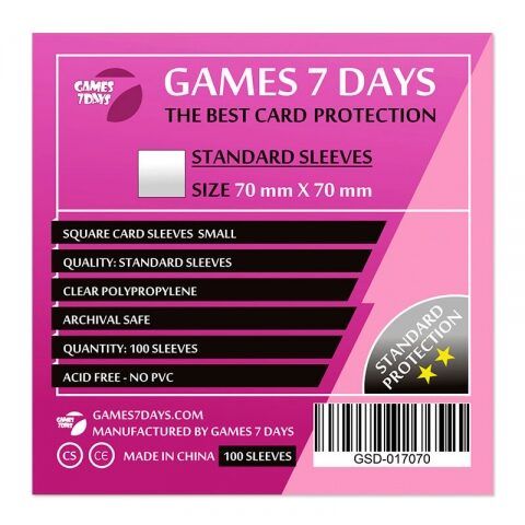 Протектори для карт Games 7 Days 70X70 мм