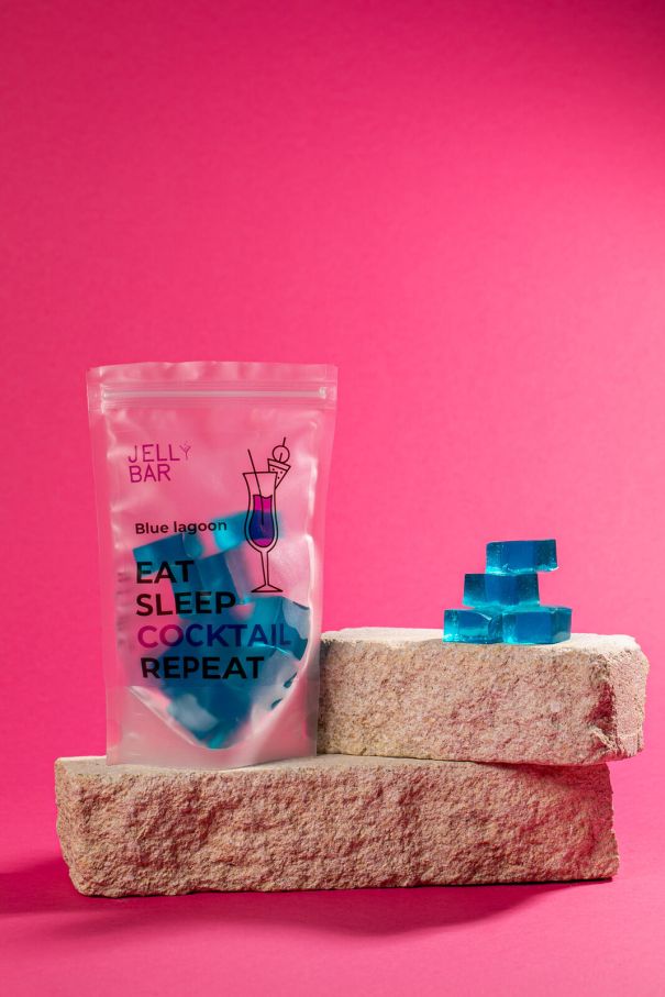 Алкогольні желейні цукерки Jelly Bar Блакитна лагуна