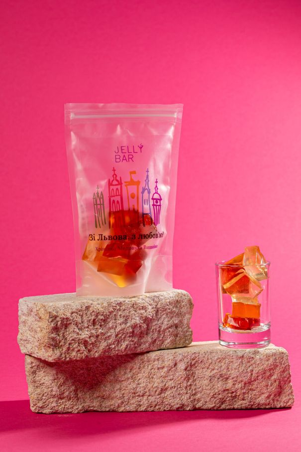 Алкогольні желейні цукерки Jelly Bar Хринівка, Медовуха, Вишнівка