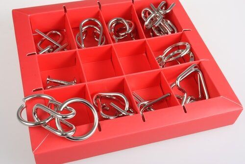 Набір металевих головоломок 10 Metal Puzzle Red