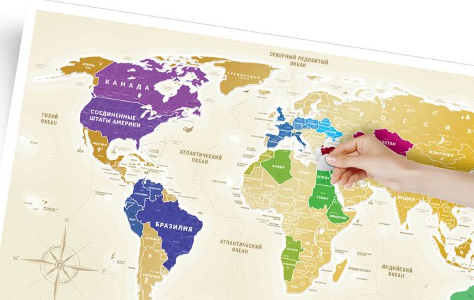 Скретч Карта Світу Travel Map Gold World