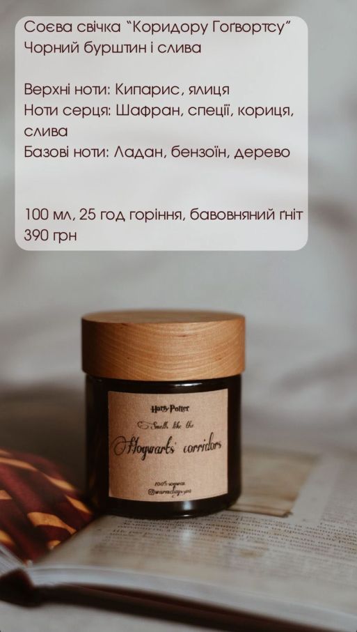 Соевая свеча "Коридоры Хогвартса"