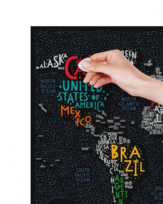 Скретч Карта Світу Travel Map LETTERS World