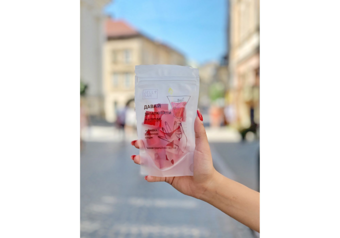 Алкогольні желейні цукерки Jelly Bar Малинівка з червоним перцем