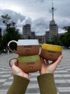 Чашка керамічна "Люблю Харків" зелена