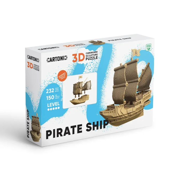 Картонний 3Д пазл "PIRATE SHIP"