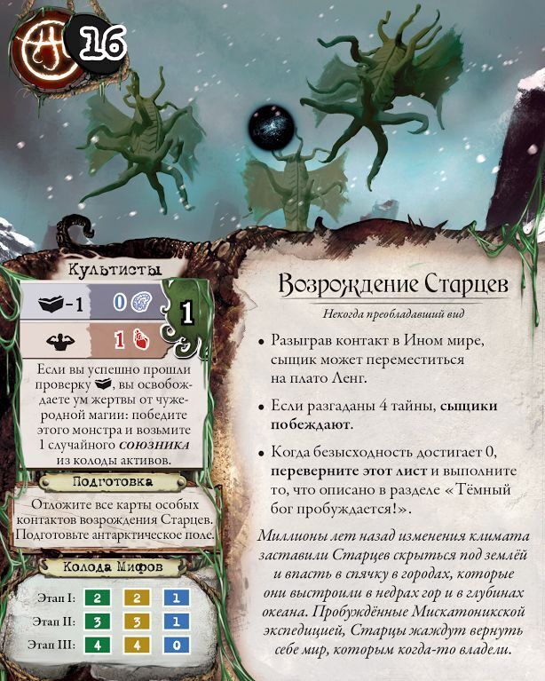 Древний Ужас: Хребты Безумия (Eldritch Horror: The Mountains of Madness) доп