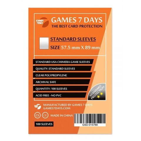 Протектори для карт Games 7 Days 57,5x89 мм