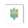 3D-стікер "Блакитний квітучий герб"