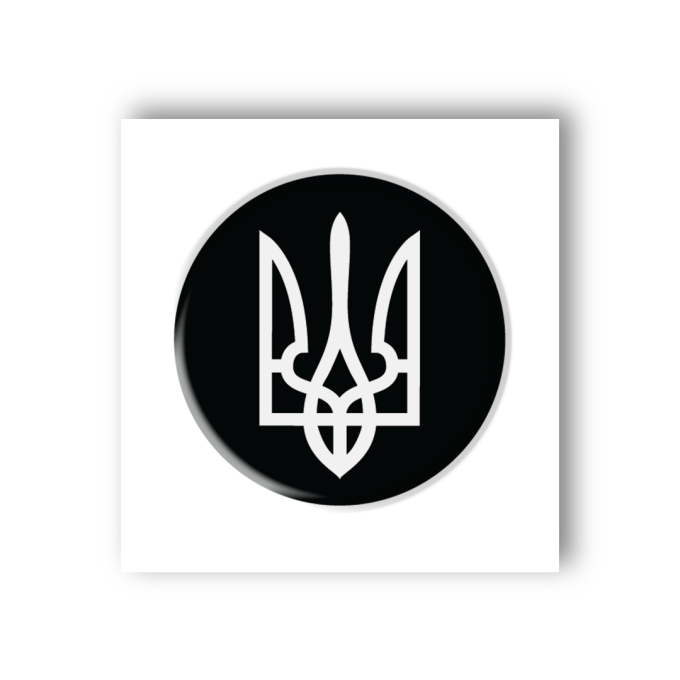 3D-стікер "Герб чорно-білий"
